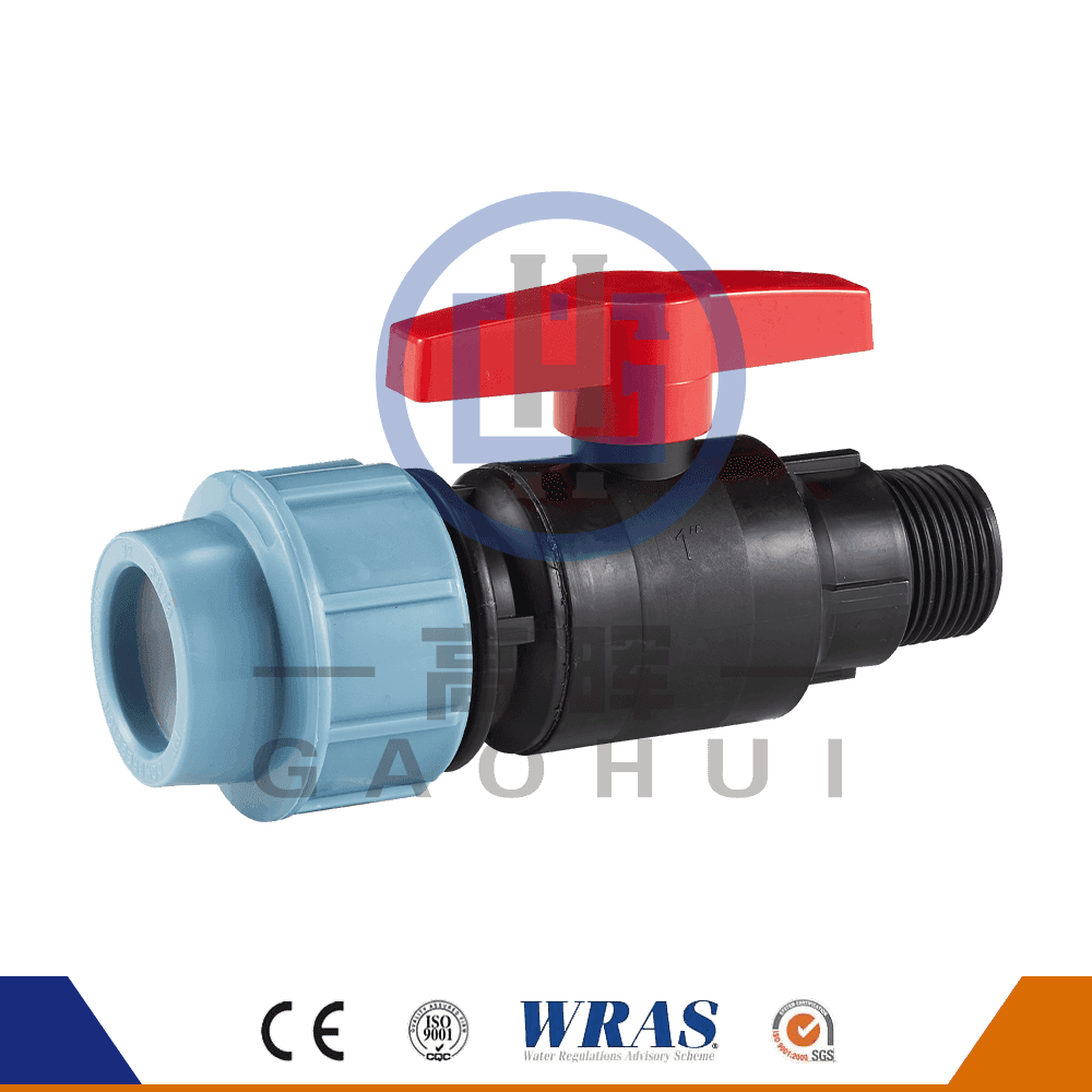 Pp male ball valve v-014
